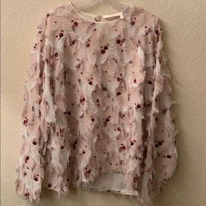 See By Chloe feathered blouse